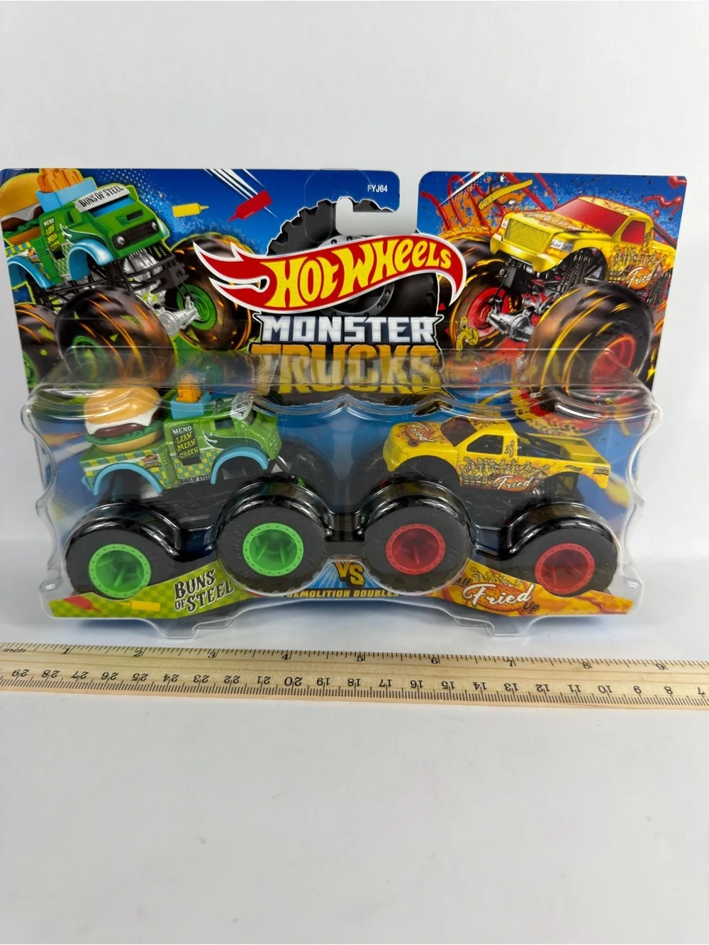 Last One Hot Wheels Monster Trucks Demolition Doubles Buns Of Steel & All Fried